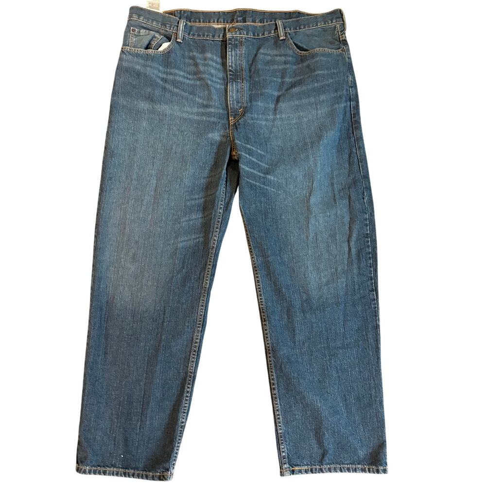 Levi's 550 Jeans Men's 46x32 Blue Medium Wash Cotton Straight Leg Jeans